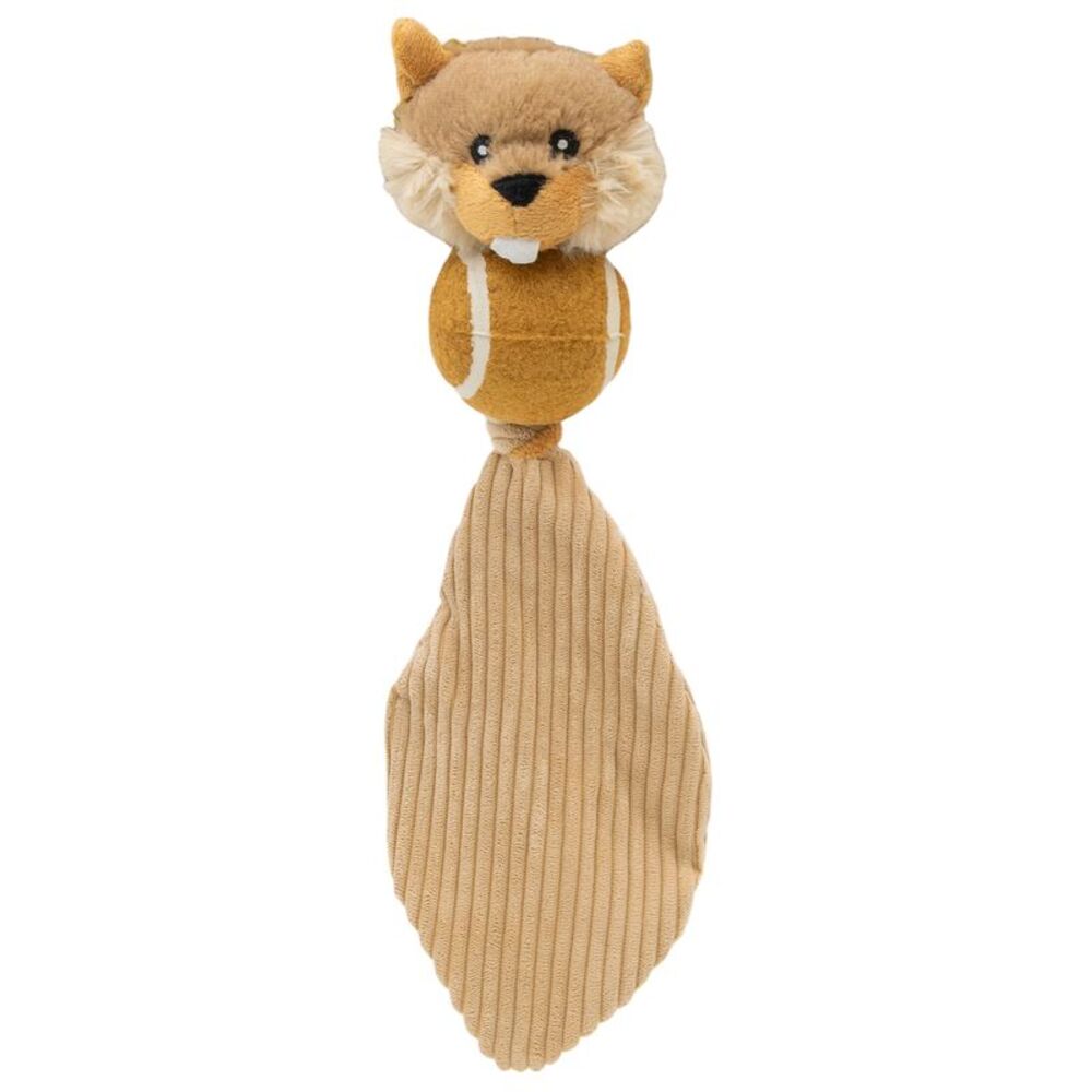 Animal Planet Plush Toy Squirrel with Tennis Ball and Squeaker for Dogs